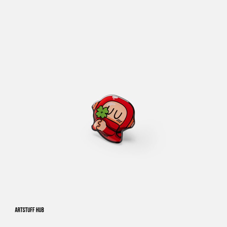 Metal Pin Wish U Luck Exoboy