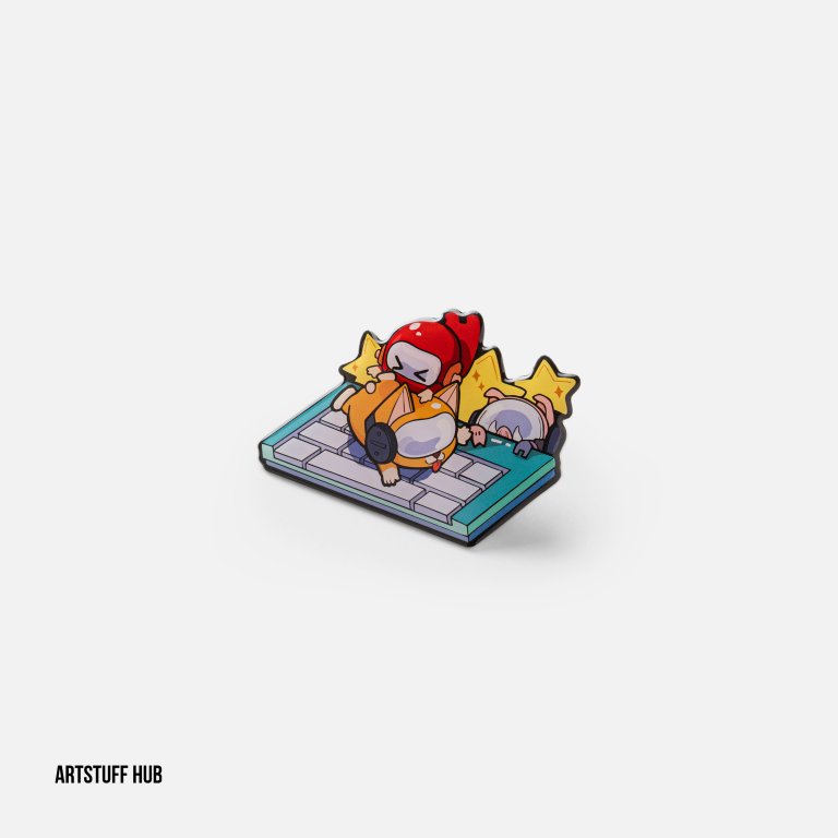 Metal Pin Keeb Buddies